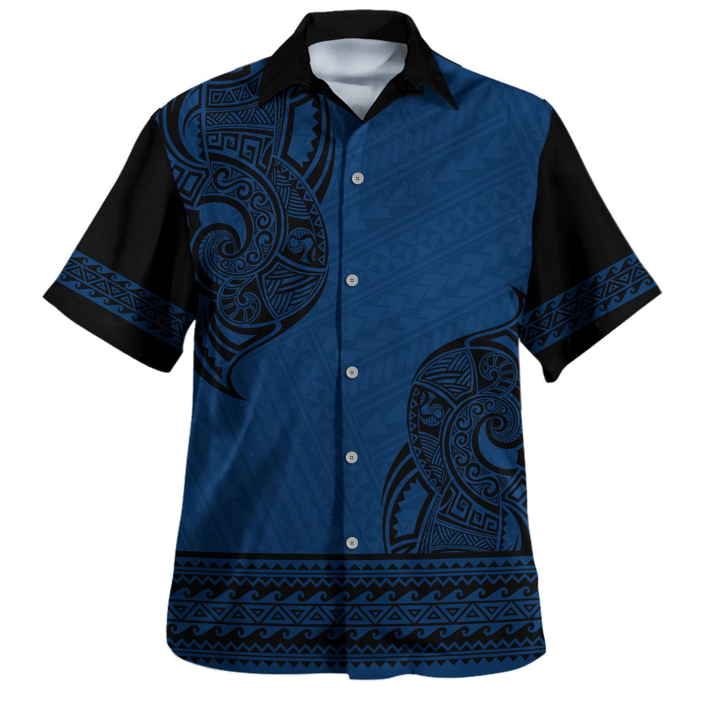 Polynesian Hawaiian Shirt Tribal Tattoo Inspired Island Print
