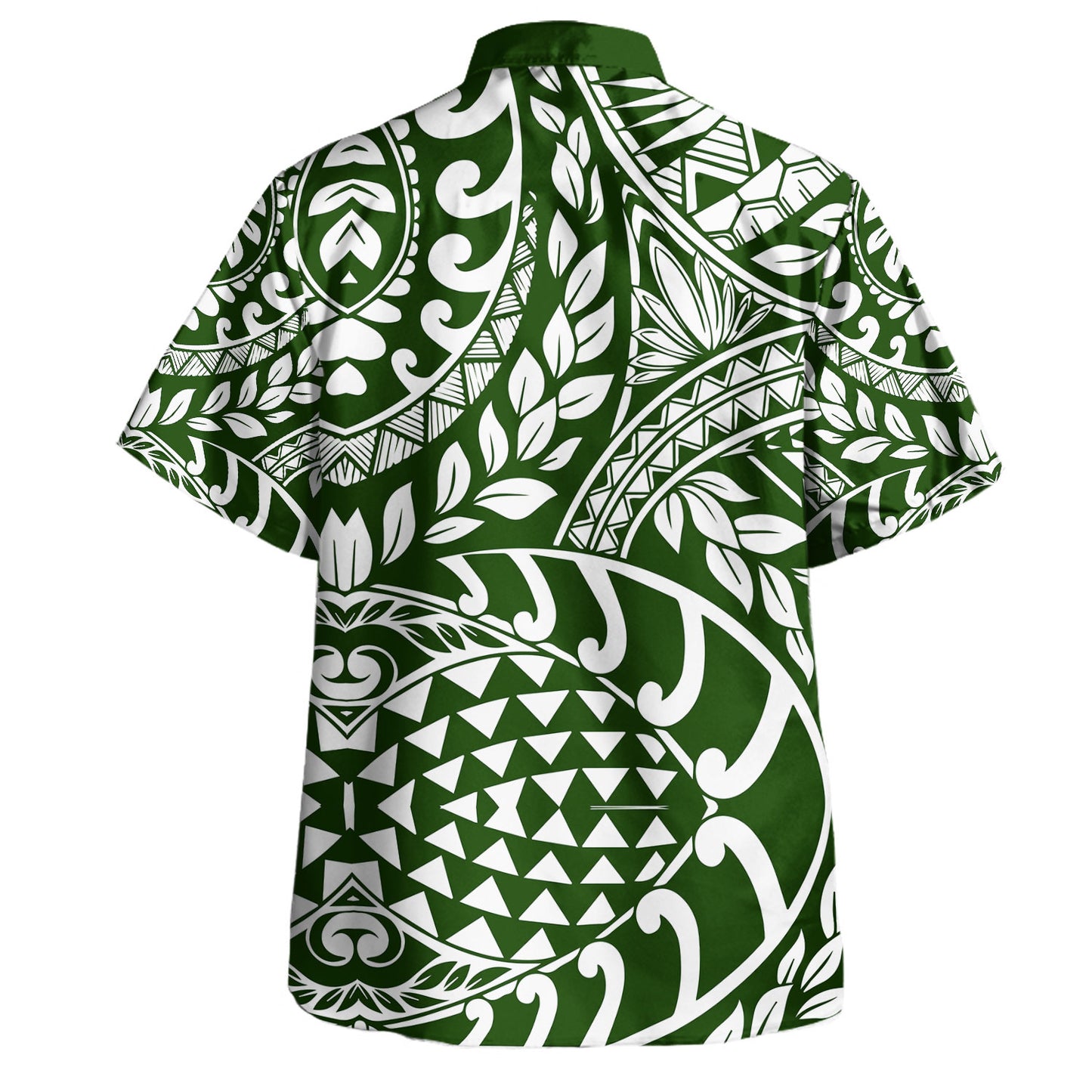 Polynesia Hawaiian Shirt Tribal Print Fabric Leave