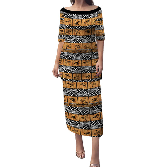 Tonga Puletasi Tapa Pattern