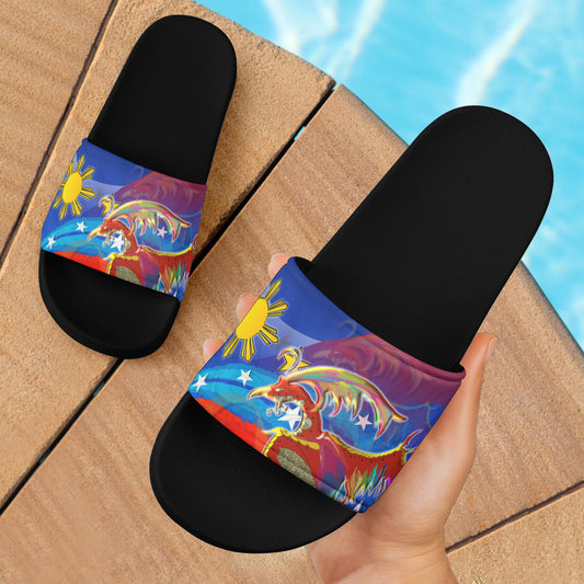 Philippines Filipino Sarimanok Maranao With Filipino Flag Design Slide Sandals