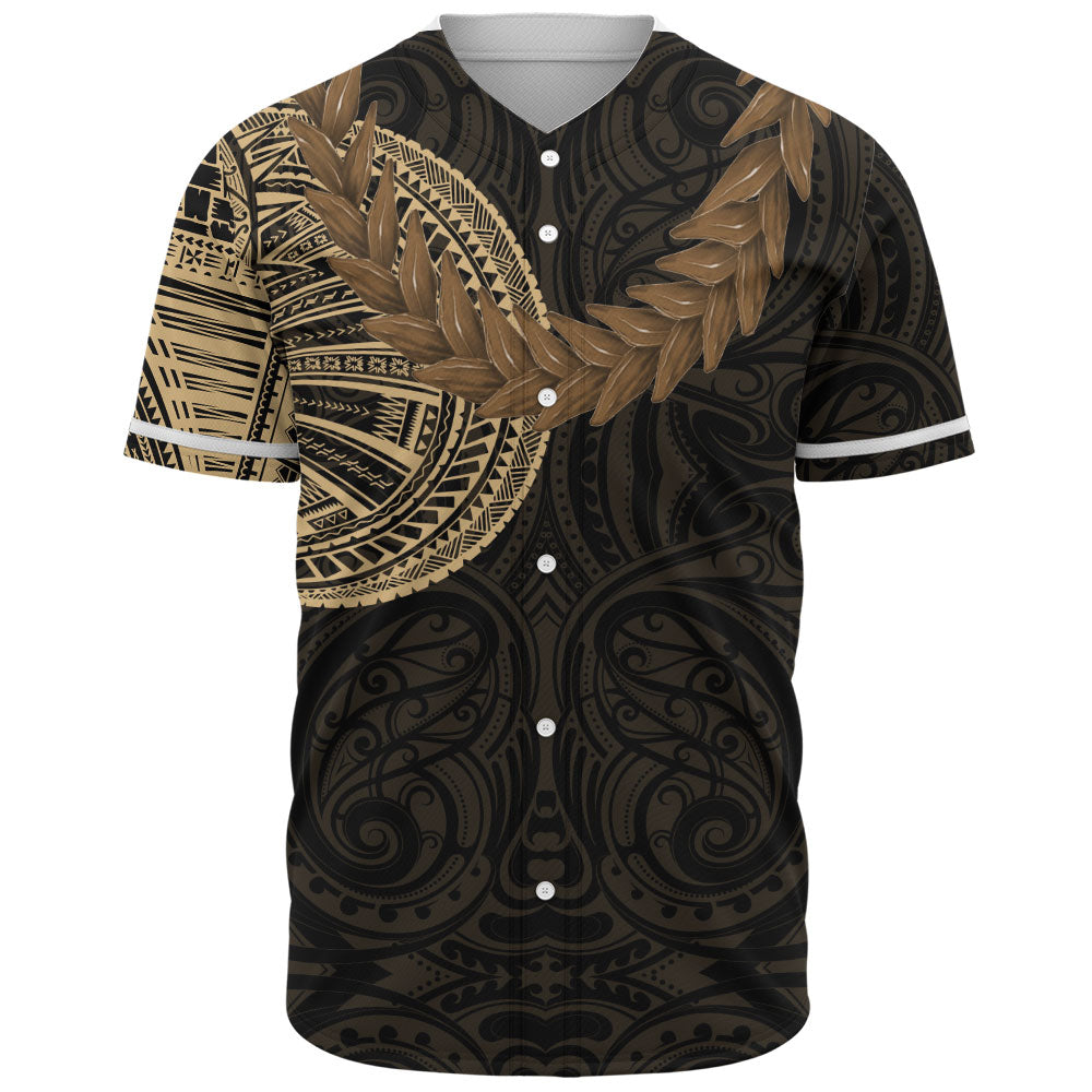 Samoa Baseball Shirt Tattoo Roman Reigns With Ula Fala Style Brown
