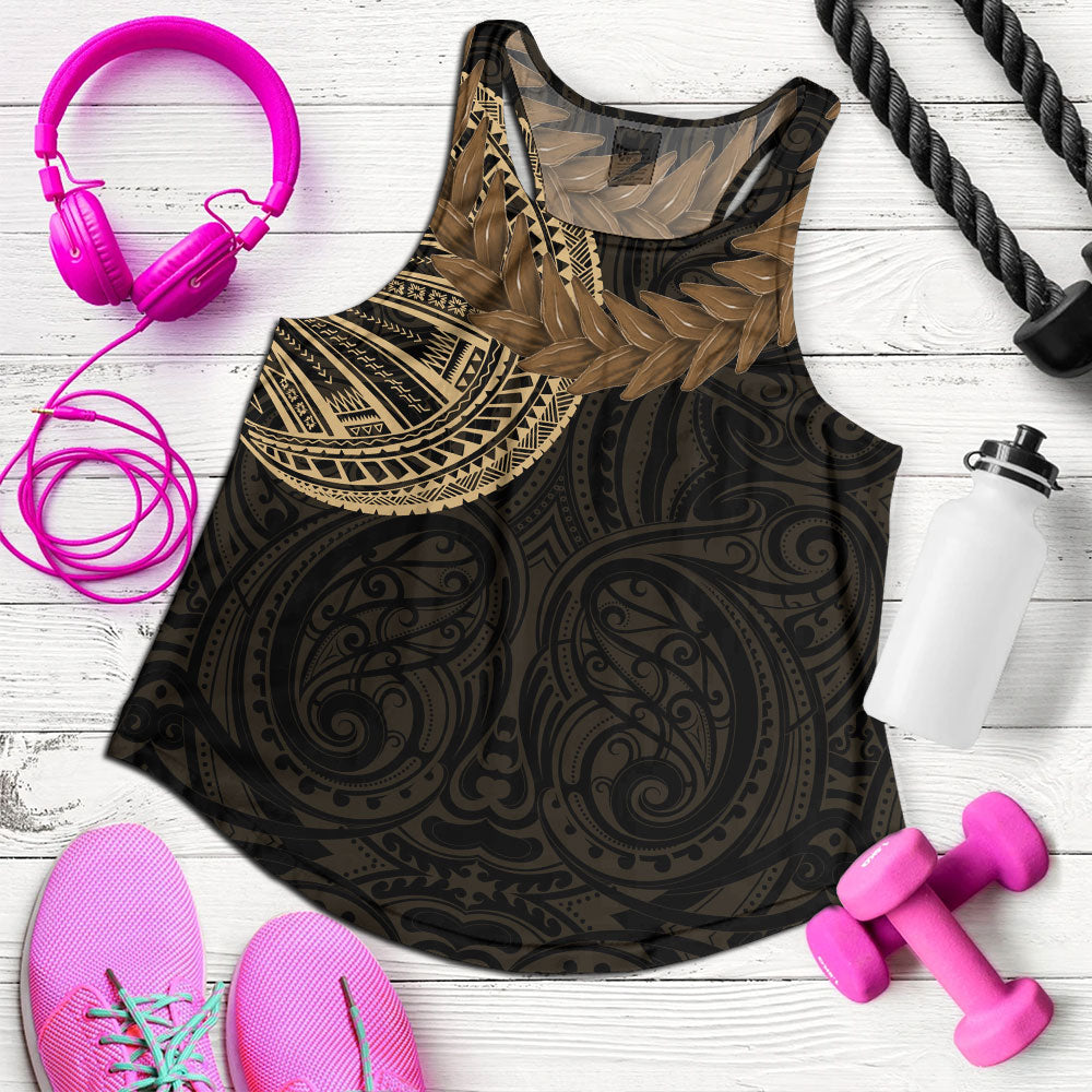 Samoa Women Tank Tattoo Roman Reigns With Ula Fala Style Brown