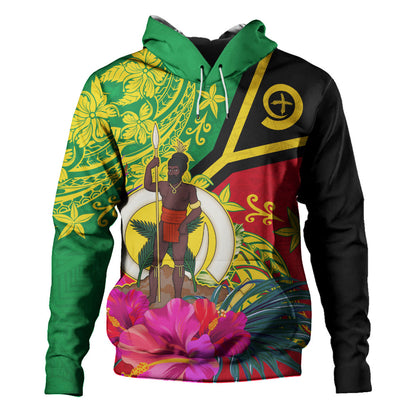 Vanuatu Hoodie Flag Tribal Tropical Style