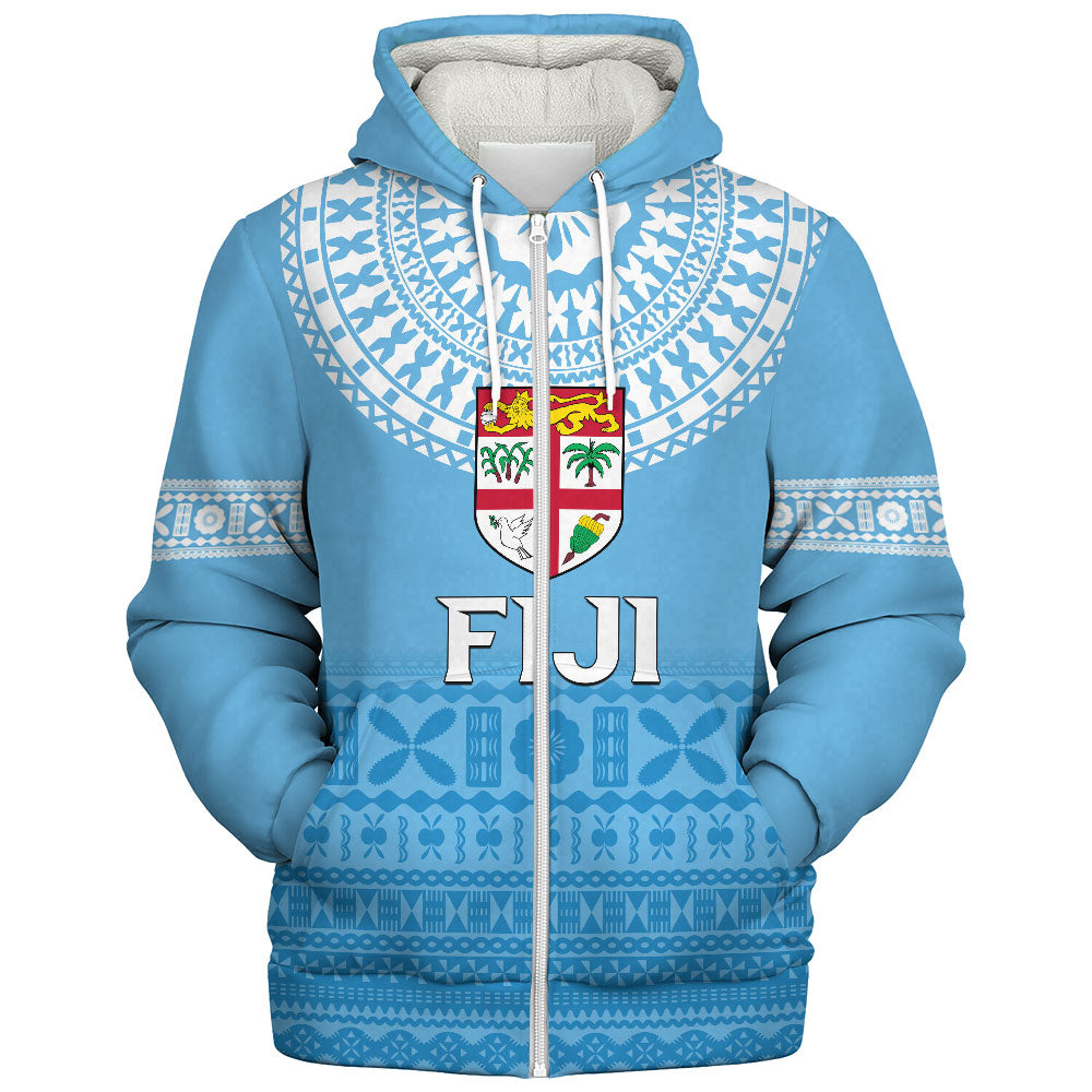 Fiji Sherpa Hoodie Bula Pattern Classic Style
