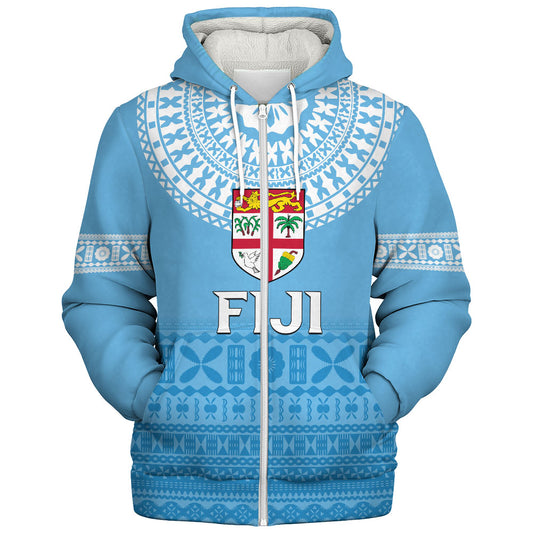 Fiji Sherpa Hoodie Bula Pattern Classic Style