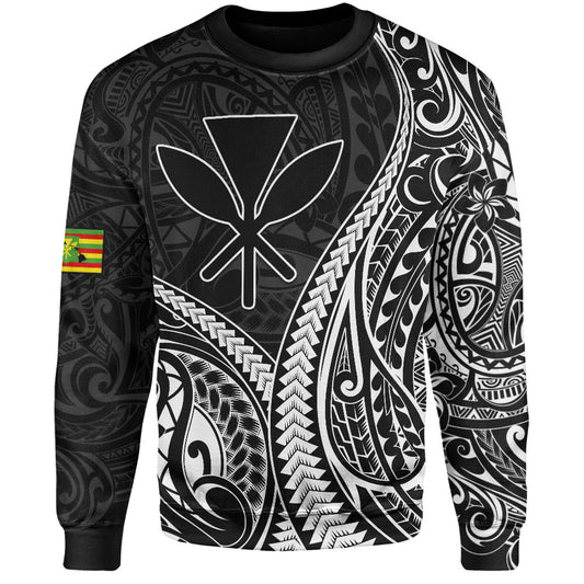 Hawaii Sweatshirt Polynesian Tribal Tattoo Island Spirit Style