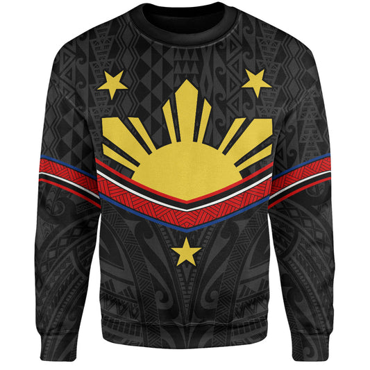 Philippines Filipinos Sweatshirt Polynesian Inspired Tribal Tattoo