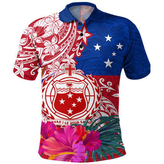 Samoa Polo Shirt Flag Tribal Tropical Style