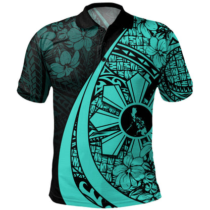 Philippines Filipinos Polo Shirt Custom National Sampaguita Flower Symbols Style