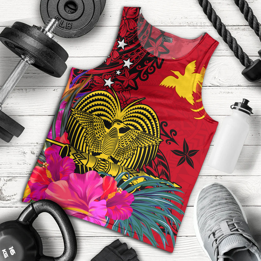 Papua New Guinea Tank Top Flag Tribal Tropical Style