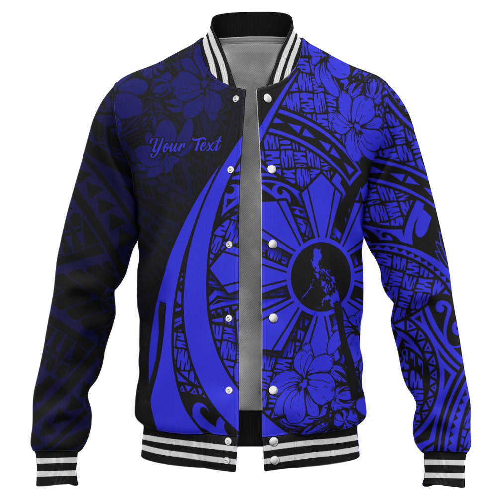 Philippines Filipinos Baseball Jacket Custom National Sampaguita Flower Symbols Style