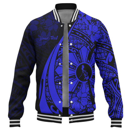 Philippines Filipinos Baseball Jacket Custom National Sampaguita Flower Symbols Style