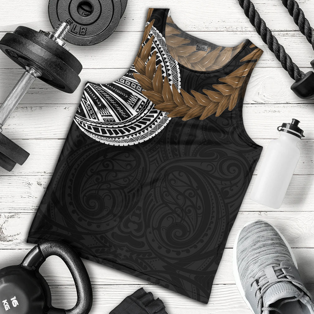 Samoa Tank Top Tattoo Roman Reigns With Ula Fala Style Brown