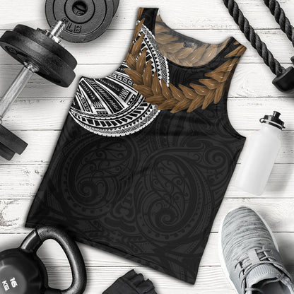 Samoa Tank Top Tattoo Roman Reigns With Ula Fala Style Brown