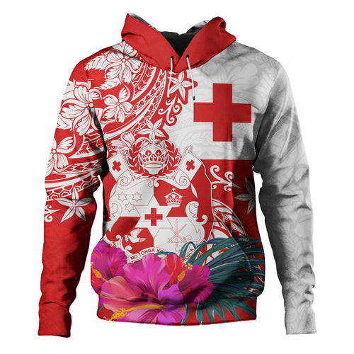 Tonga Hoodie Flag Tribal Tropical Style