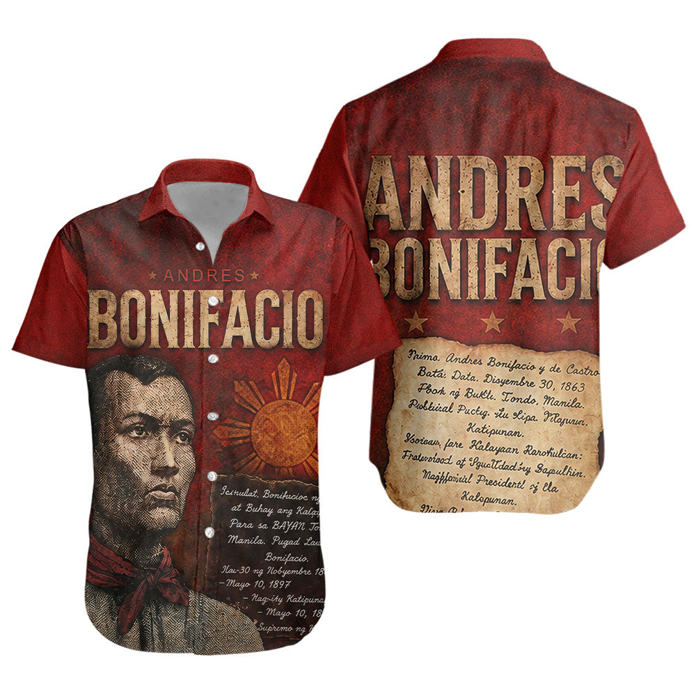 Philippines Filipinos Short Sleeve Shirt Andres Bonifacio Philippine Hero