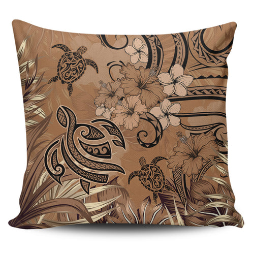 Hawaii Pillow Cases Polynesian Turtle Tattoo Tropical Elements