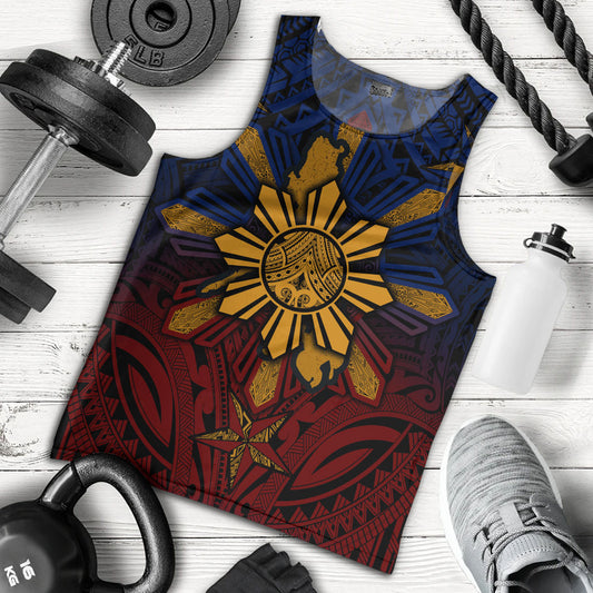 Philippines Filipinos Tank Top Golden Sun Islands Tribal Style