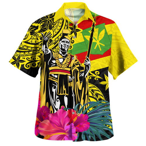 Hawaii Hawaiian Shirt Kanaka Maoli King Flag Tribal Tropical Style