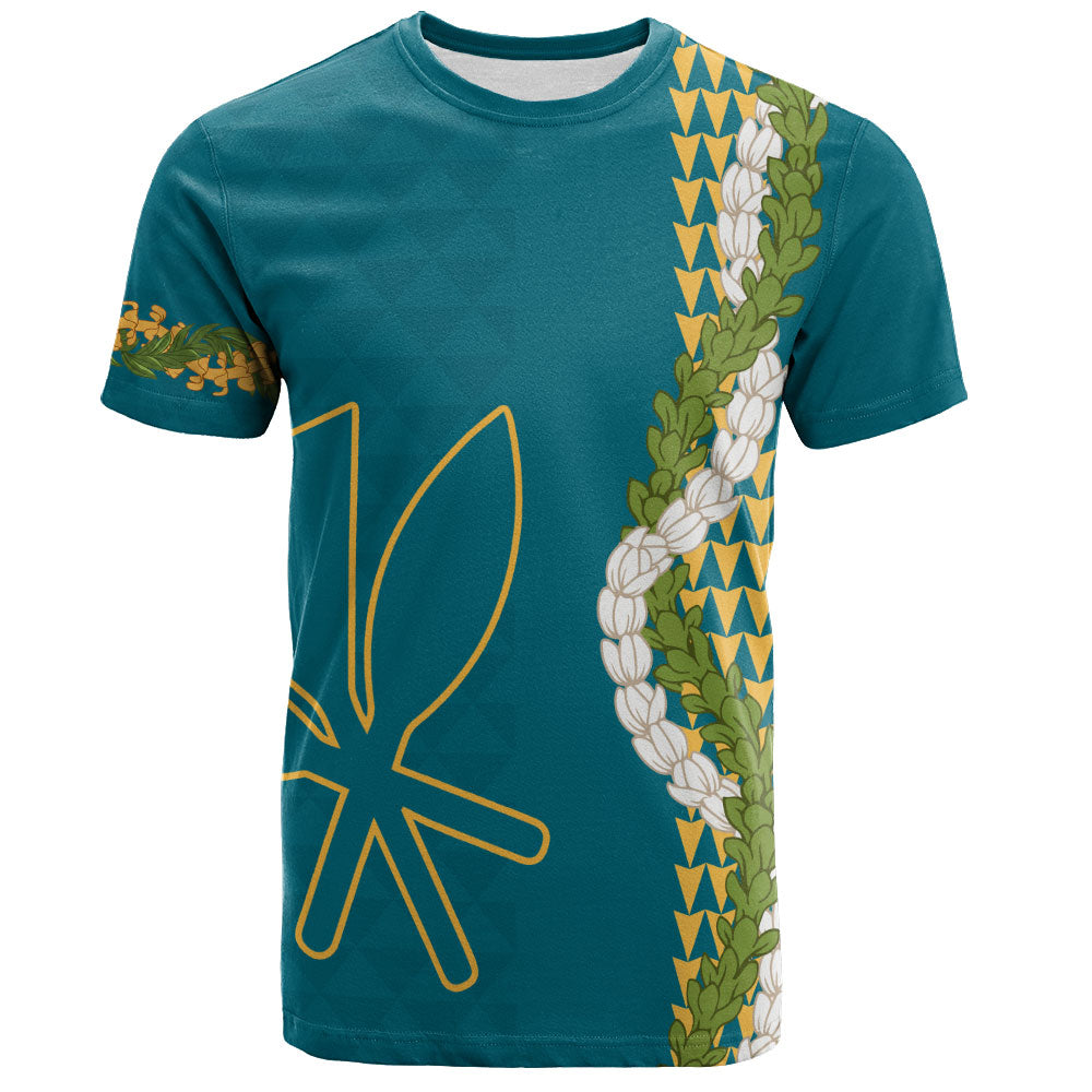 Hawaii T-Shirt Kanaka Maoli Puakenikeni Maile Flower Lei