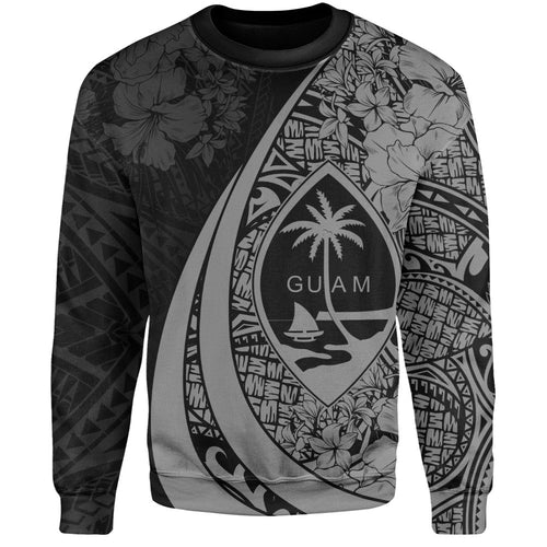 Guam Sweatshirt Custom Hibiscus Flower Symbols Style