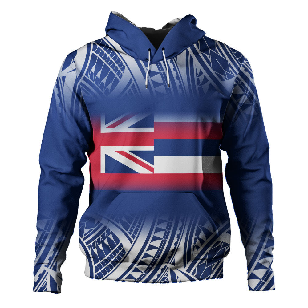 Hawaii Hoodie Polynesian Tribal Aloha Hawaii Flag
