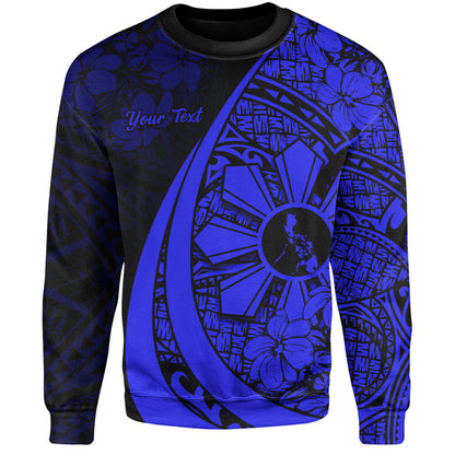 Philippines Filipinos Sweatshirt Custom National Sampaguita Flower Symbols Style