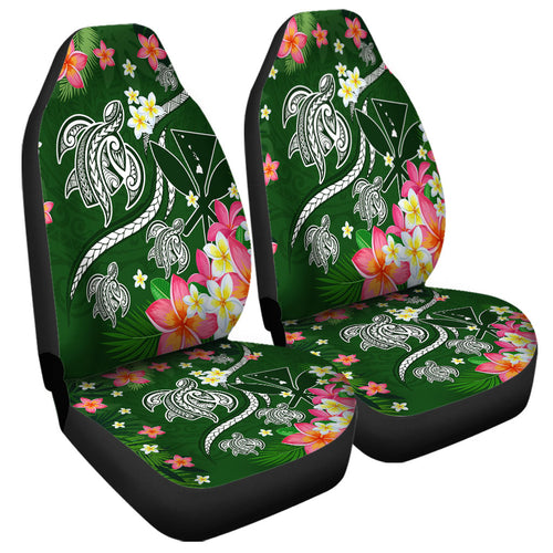 Hawaii Car Seat Covers Aloha Island Turtle Plumeria Flower Tropical Fabric