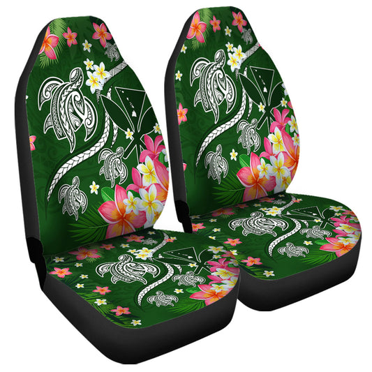 Hawaii Car Seat Covers Aloha Island Turtle Plumeria Flower Tropical Fabric