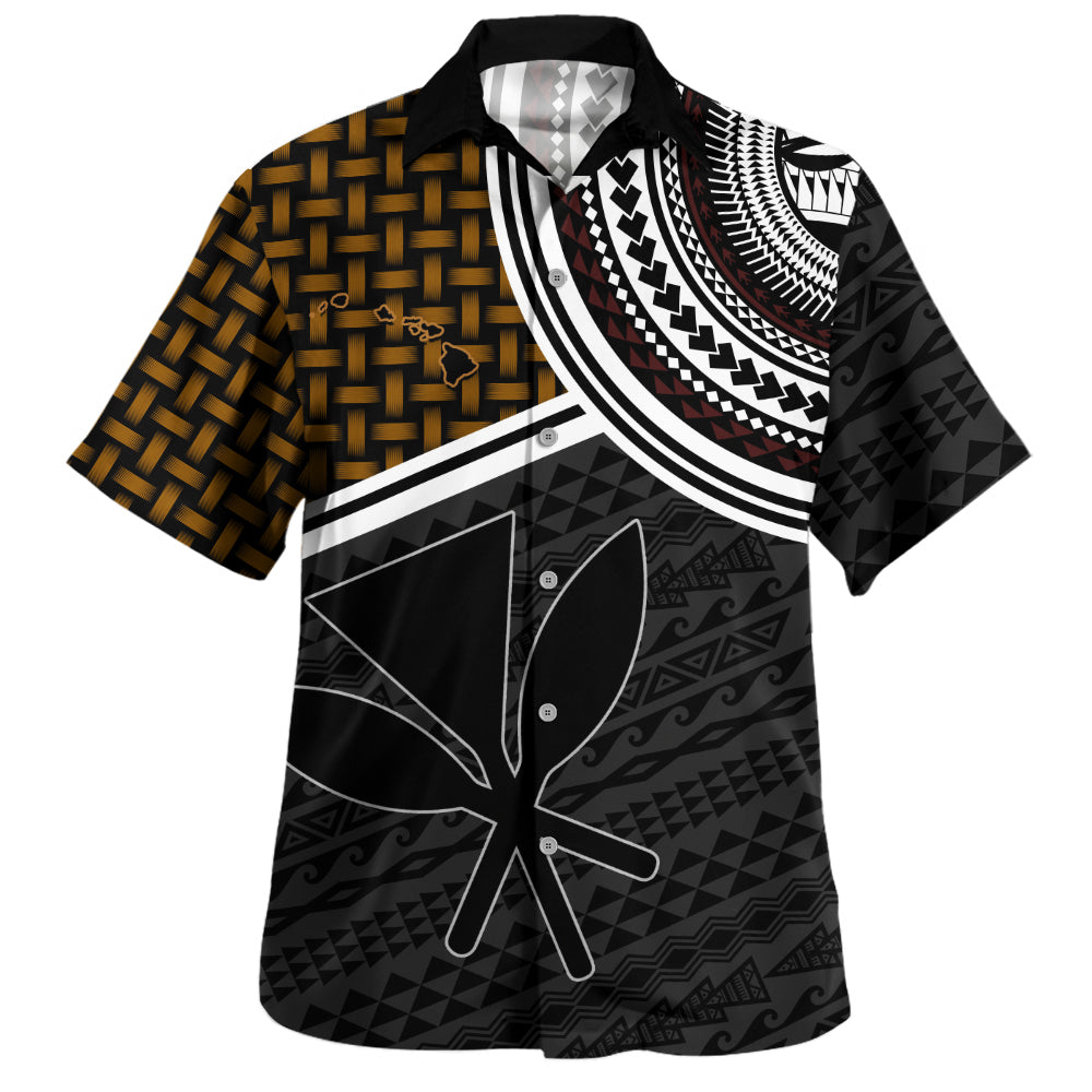 Hawaii Hawaiian Shirt Kanaka Maoli Lauhala Pattern Tribal Polyneisan Vintage Style