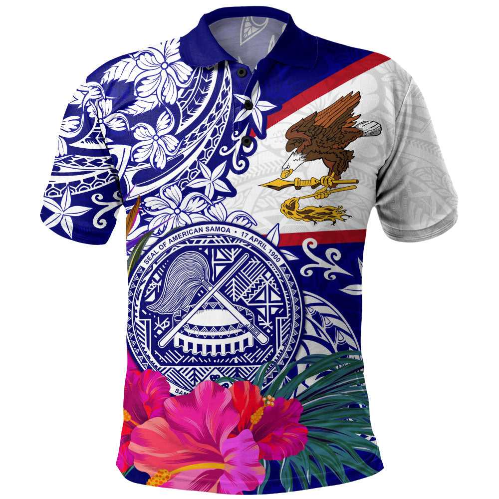 American Samoa Polo Shirt Flag Tribal Tropical Style