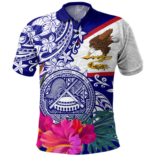 American Samoa Polo Shirt Flag Tribal Tropical Style