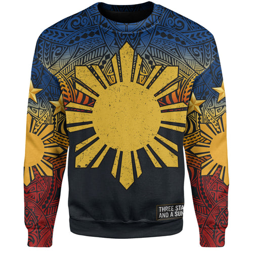 Philippines Filipinos Sweatshirt Philippine Pride Three Stars and A Sun