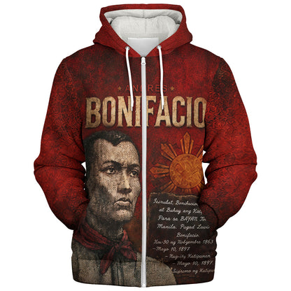 Philippines Filipinos Sherpa Hoodie Andres Bonifacio Philippine Hero