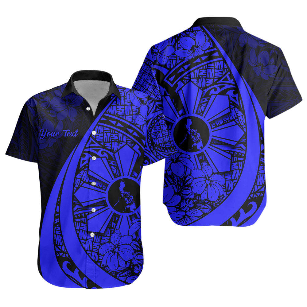 Philippines Filipinos Short Sleeve Shirt Custom National Sampaguita Flower Symbols Style