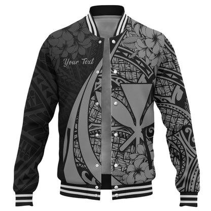 Hawaii Baseball Jacket National Plumeria Flower Symbols Style