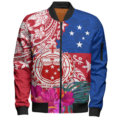Samoa Bomber Jacket Flag Tribal Tropical Style