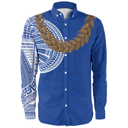 Samoa Long Sleeve Shirt Tattoo Roman Reigns With Ula Fala Style Brown