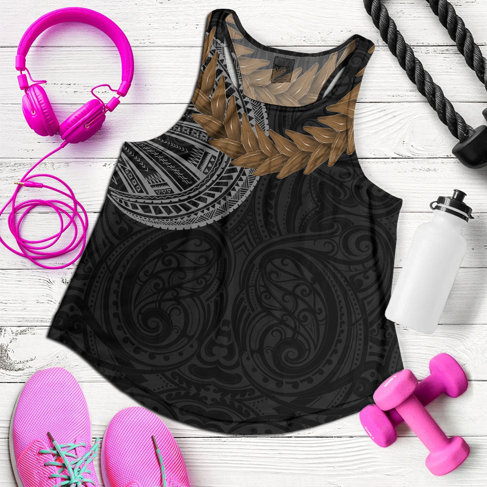 Samoa Women Tank Tattoo Roman Reigns With Ula Fala Style Brown
