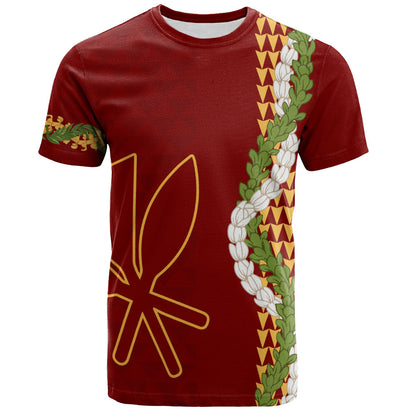 Hawaii T-Shirt Kanaka Maoli Puakenikeni Maile Flower Lei