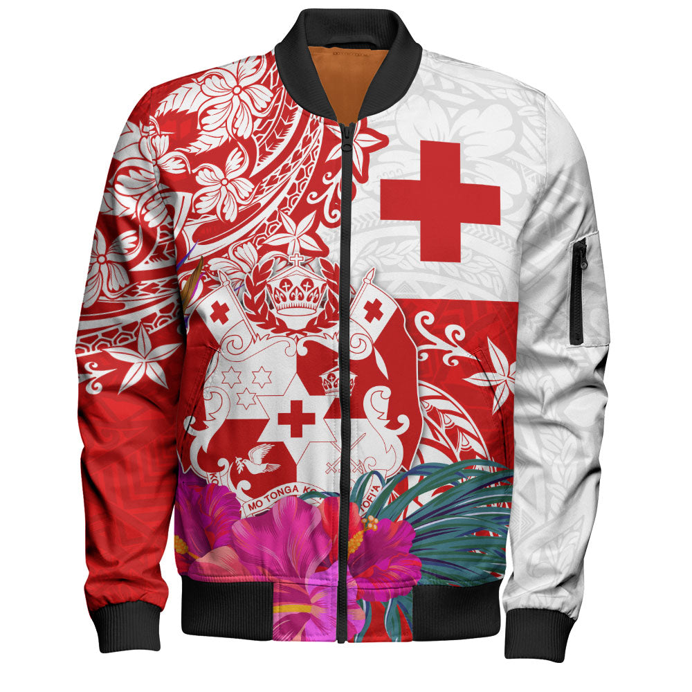 Tonga Bomber Jacket Flag Tribal Tropical Style