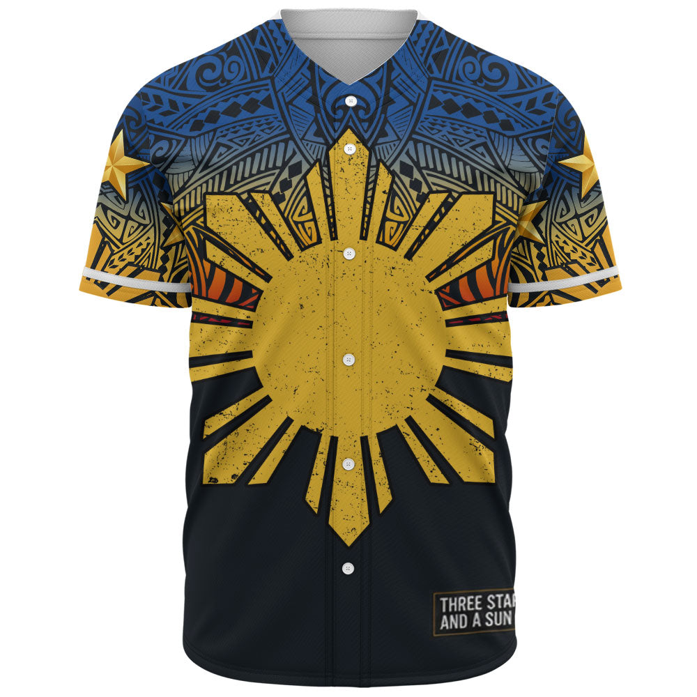 Philippines Filipinos Baseball Shirt Philippine Pride Three Stars and A Sun