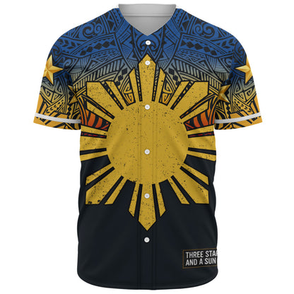 Philippines Filipinos Baseball Shirt Philippine Pride Three Stars and A Sun
