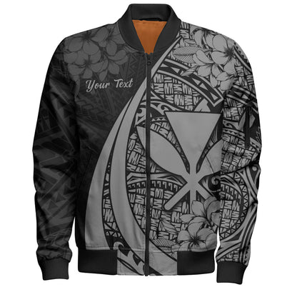 Hawaii Bomber Jacket National Plumeria Flower Symbols Style