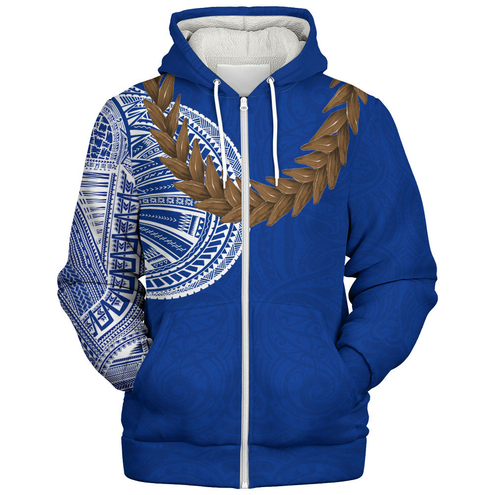 Samoa Sherpa Hoodie Tattoo Roman Reigns With Ula Fala Style Brown