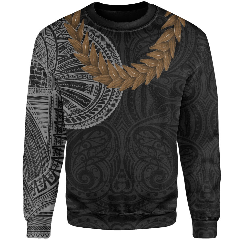 Samoa Sweatshirt Tattoo Roman Reigns With Ula Fala Style Brown