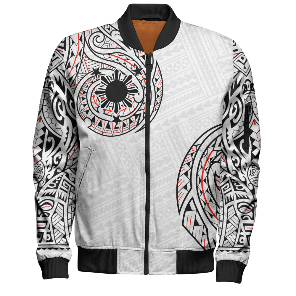 Philippines Filipinos Bomber Jacket Original Polynesian And Tribal Tattoo Design