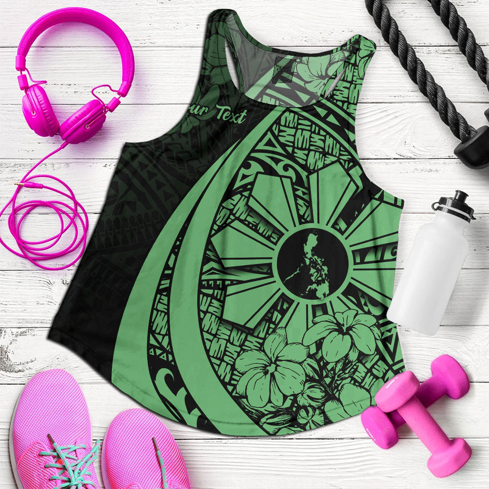 Philippines Filipinos Women Tank Custom National Sampaguita Flower Symbols Style