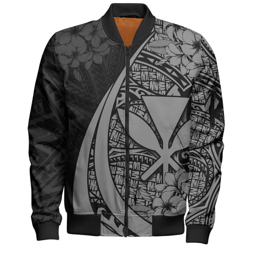 Hawaii Bomber Jacket National Plumeria Flower Symbols Style