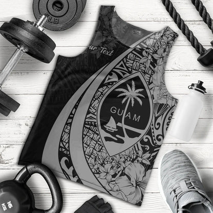 Guam Tank Top Custom Hibiscus Flower Symbols Style